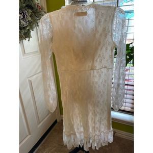 Candela White Lace Dress, XS